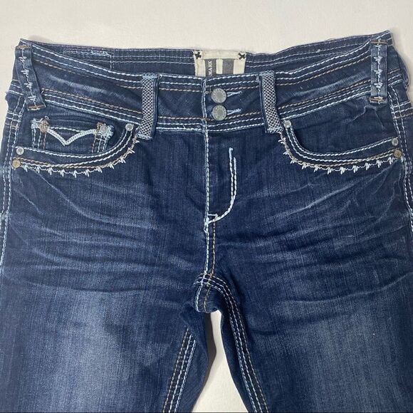 Trademark | Flirty Micro Boot Mid Rise Denim Capri’s - Picture 2 of 5